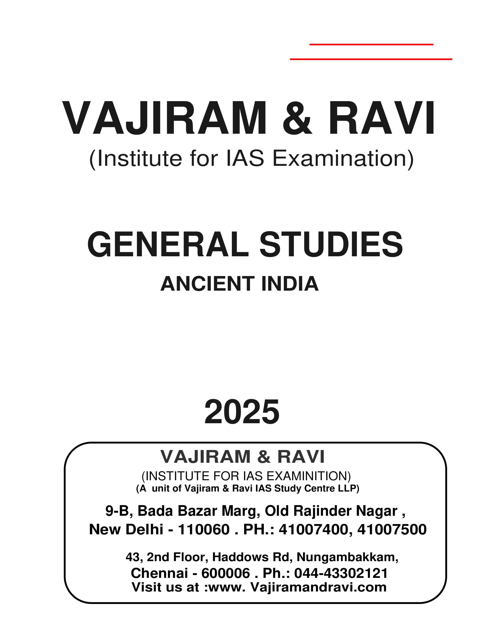 Vajiram and Ravi General Studies Notes English Medium